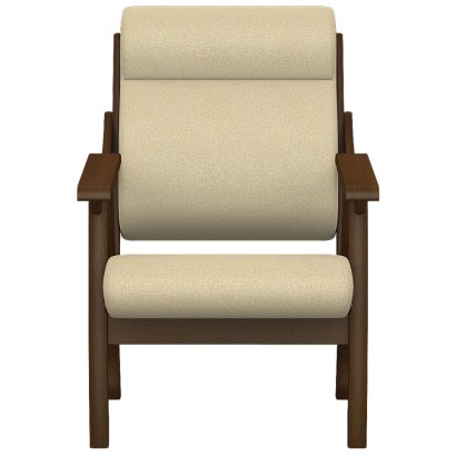 Кресло Вега 10 (95х63х90) в классическом стиле, крем, орех