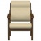 Кресло Вега 10 (95х63х90) в классическом стиле, крем, орех