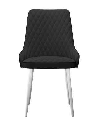 Стул DikLine 305 микровелюр K21 черный/ ножки белые