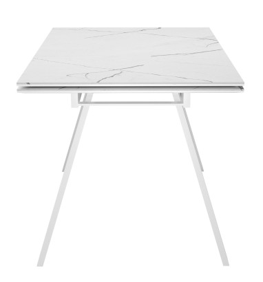 Стол DikLine DKL140 Керамика Белый мрамор/опоры белые (2 уп.)