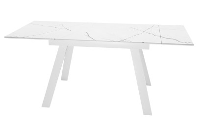 Стол DikLine DKL140 Керамика Белый мрамор/опоры белые (2 уп.)