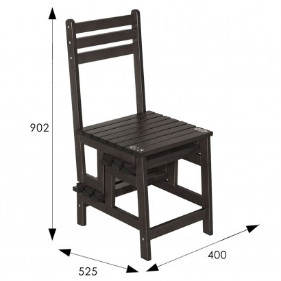 Стул-стремянка Массив (90,2х40х52,5) в классическом стиле, венге