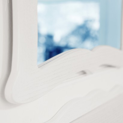 Зеркало навесное Берже (97х67х1,6) в классическом стиле, белый ясень