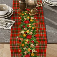 Скатерть-дорожка, рисунок Еловая гирлянда 50х220 красный арт. 30182-1