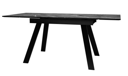 Стол DikLine DKL140 Керамика Черный мрамор/опоры черные (2 уп.)