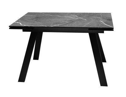 Стол DikLine DKL140 Керамика Серый мрамор/опоры черные (2 уп.)