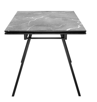 Стол DikLine DKL140 Керамика Серый мрамор/опоры черные (2 уп.)