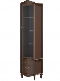 Шкаф-витрина Джульетта, Л (197х49х40,4) в классическом стиле, орех Шкаф-витрина Джульетта, Л (197х49х40,4) в классическом стиле, орех