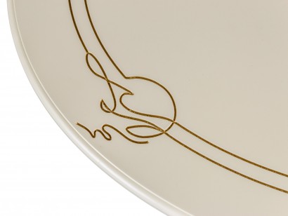 Стол журнальный Овация (М) (49х90х61) в классическом стиле, слоновая кость, золото