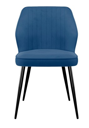 Стул DikLine 222М микровелюр Z20 синий, ножки черные