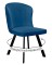 Стул DikLine 219 поворотный, B8 BLUE, ножки черные