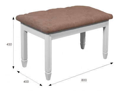 Банкетка Венеция 7 (45х80х40) в классическом стиле, белый