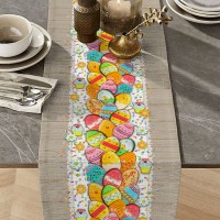 Скатерть-дорожка, рисунок Пасхальные пряники 50х145  арт. 30204-1