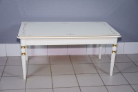 Журнальный столик Венеция белый с серебром