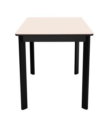 Стол DikLine LK90 Керамика Krater Perla (бежевый матовый) /подстолье черное/опоры черные