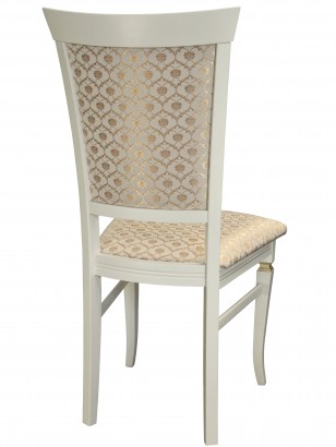 Стул Бонита (100х47х45) в классическом стиле, слоновая кость, золото, яра даймонд