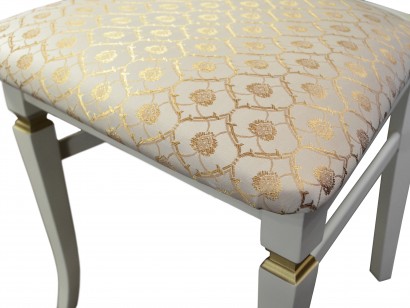Стул Бонита (100х47х45) в классическом стиле, слоновая кость, золото, яра даймонд