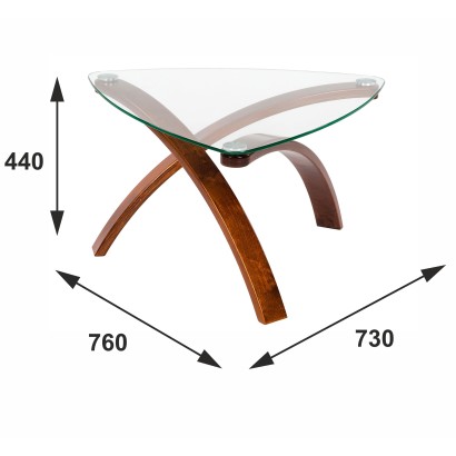 Стол журнальный Гурон 3 (44х76х73) в стиле техно, вишня