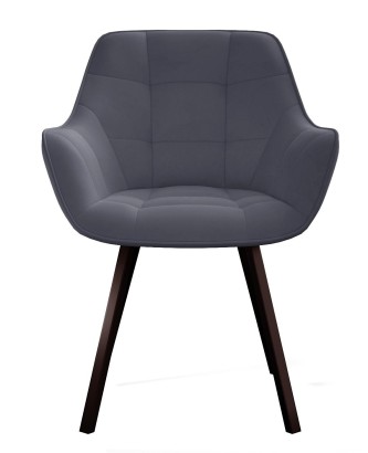 Стул DikLine 252 М поворотный, B28 ANTRACITE, ножки черные