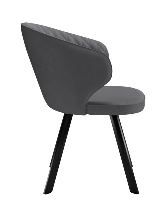 Стул DikLine 249 поворотный, B28 ANTRACITE, ножки черные