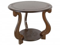 Стол журнальный Грация (49х58х58) в классическом стиле, темно-коричневый