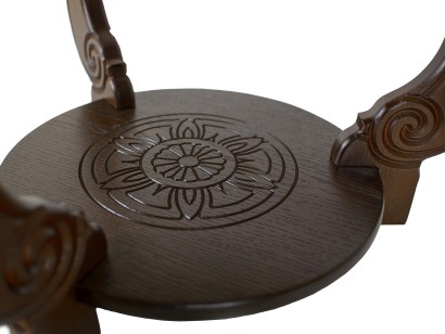 Стол журнальный Грация (49х58х58) в классическом стиле, темно-коричневый