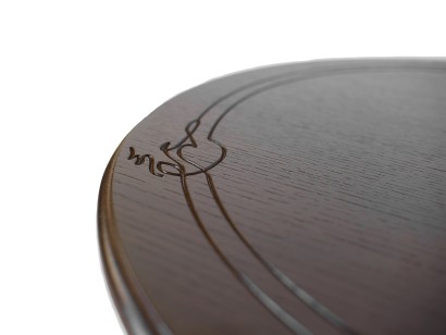 Стол журнальный Грация (49х58х58) в классическом стиле, темно-коричневый