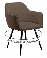 Стул DikLine 277 поворотный E09 капучино, ножки черные