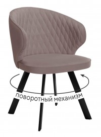 Стул DikLine 249 поворотный, B5 LATTE, ножки черные