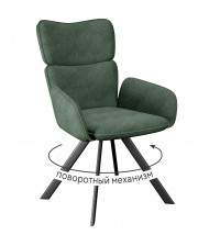 Стул DikLine 501 поворотный SB1 зеленый, ножки черные Стул DikLine 501 поворотный SB1 зеленый, ножки черные