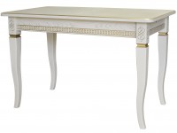 Стол обеденный Фидея 3 (76,5х120х70) в классическом стиле, слоновая кость, золото Стол обеденный Фидея 3 (76,5х120х70) в классическом стиле, слоновая кость, золото