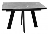 Стол DikLine SKM120 Керамика серый мрамор/подстолье черное/опоры черные (2 уп.) Стол DikLine SKM120 Керамика серый мрамор/подстолье черное/опоры черные (2 уп.)