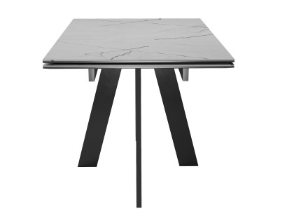 Стол DikLine SKM120 Керамика серый мрамор/подстолье черное/опоры черные (2 уп.)