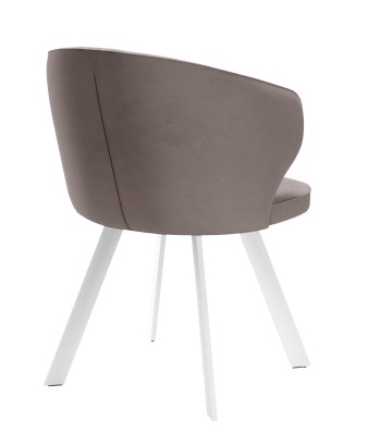 Стул DikLine 249 поворотный, B5 LATTE, ножки белые