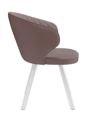 Стул DikLine 249 поворотный, B5 LATTE, ножки белые