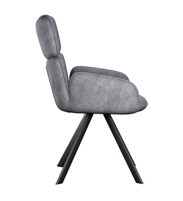 Стул DikLine 501 поворотный SB6 св.сер, ножки черные