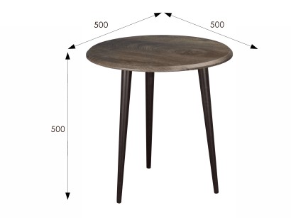 Стол журнальный BeautyStyle 9 (50х50х50) в стиле лофт, дуб маррон, венге