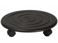 Подставка для цветов Спираль на колесах (2 шт) (7х34,5х34,5) в скандинавском стиле, венге Подставка для цветов Спираль на колесах (2 шт) (7х34,5х34,5) в скандинавском стиле, венге