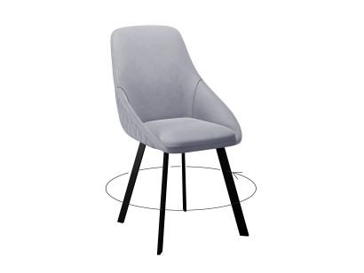 Стул DikLine 246 поворотный, Z46 перламутр, ножки черные